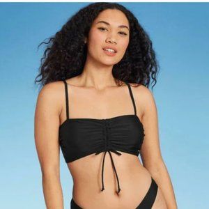 Xhilaration Women's Cinch-Front Bandeau Bikini Top